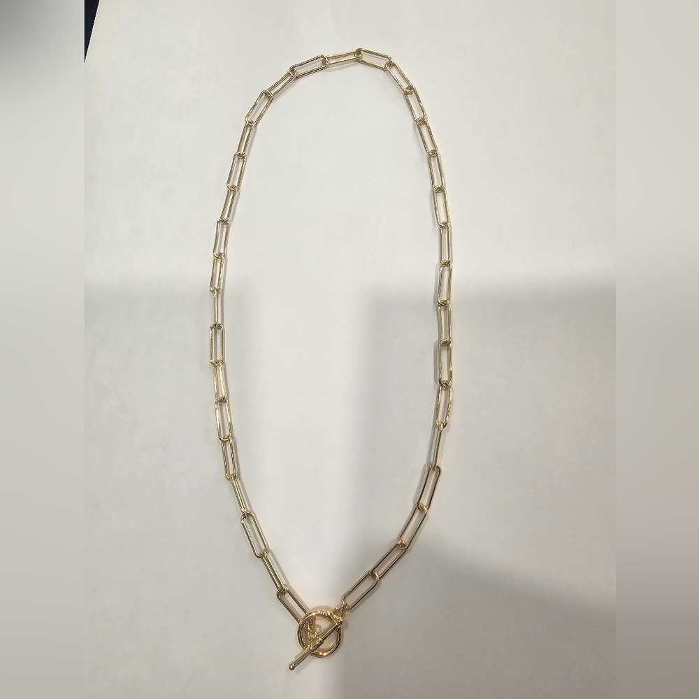 14k Gold Filled Paper Clip Chain Necklace Brand New
